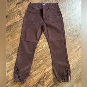 PAIGE Deep Plum Utility Jogger Pants